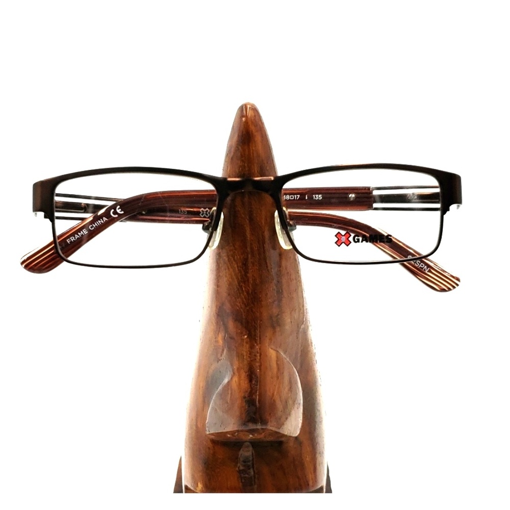 Xgames Brown Metal Rectangle Eyeglasses Frames